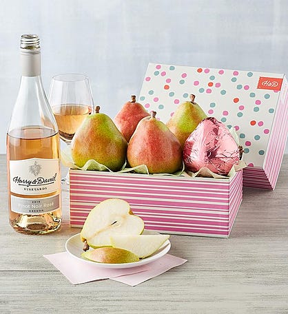 Pink Pears with Wine